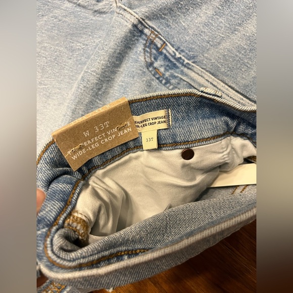 Madewell The Tall Perfect Vintage Wide-Leg Crop Jean Altoona Wash size 16 NP389 - Picture 14 of 16